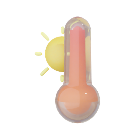 Hot Temperature  3D Icon