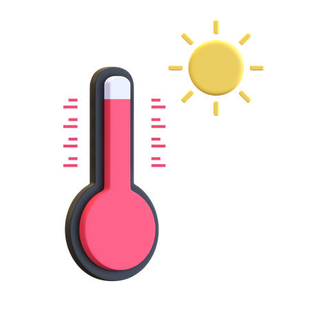 Hot Temperature  3D Icon