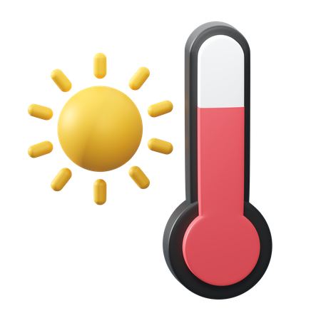 Hot Temperature  3D Icon