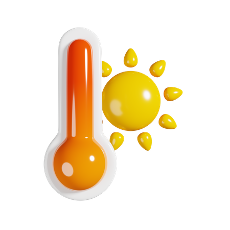 Hot Temperature  3D Icon