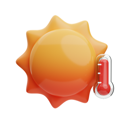 Hot Temperature  3D Icon