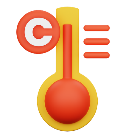 Hot Temperature  3D Icon