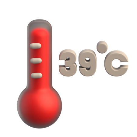 Hot Temperature  3D Icon