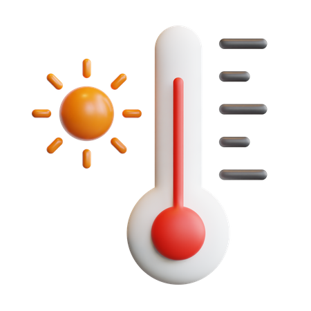 Hot Temperature  3D Icon