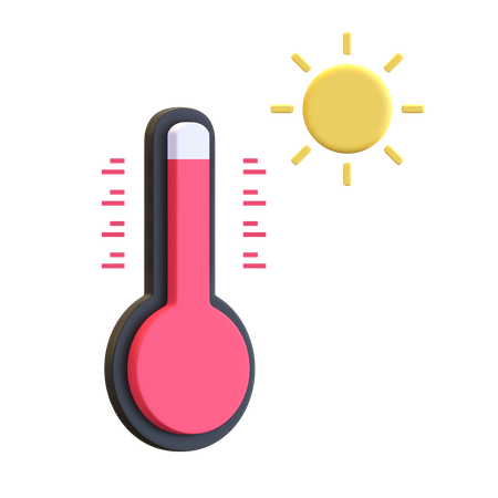Hot Temperature  3D Illustration