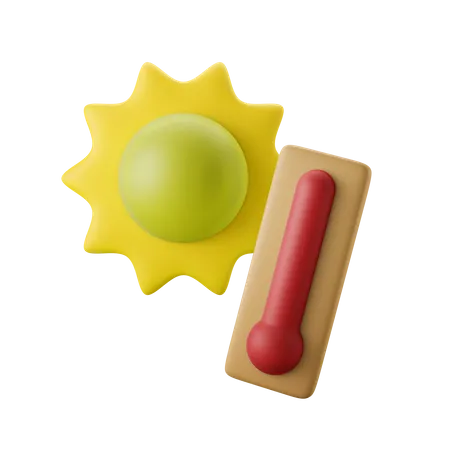 Hot Temperature 3 D Icon With Changeable Color Psd 3D Icon