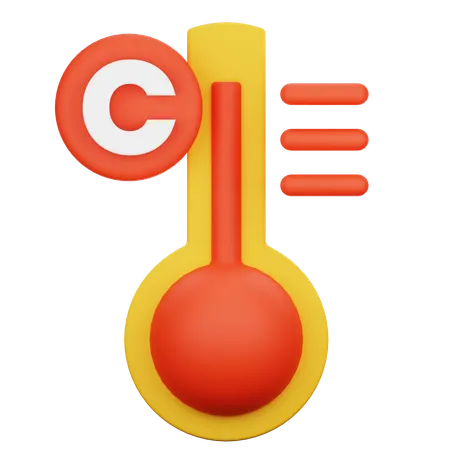 Hot Temperature  3D Icon