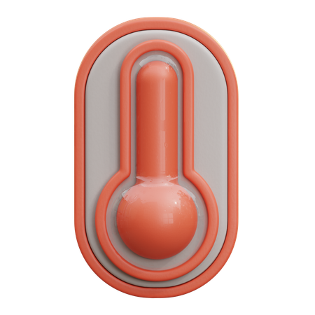 Hot Temperature Thermometer  3D Icon