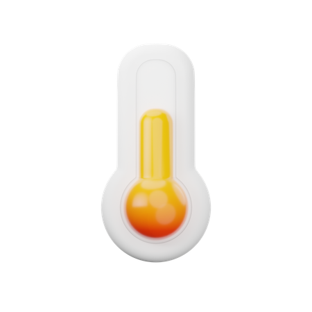Hot Thermometer  3D Icon