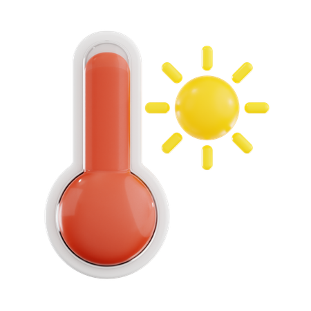 Hot Thermometer  3D Icon