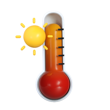 Hot thermometer  3D Icon