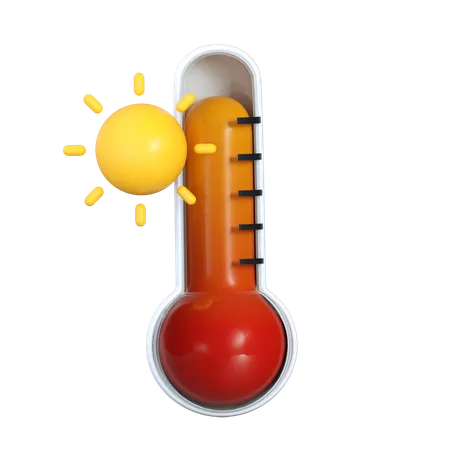 Hot thermometer  3D Icon
