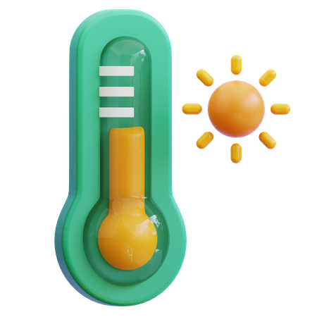 Hot thermometer  3D Icon