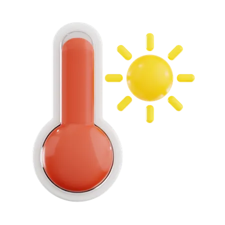 Hot Thermometer  3D Icon