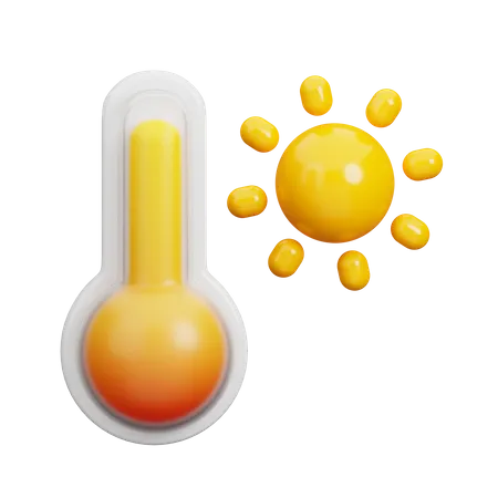 Hot  Thermometer  3D Icon