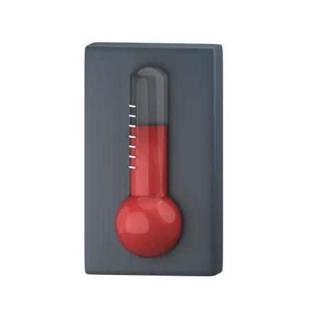 Hot Thermometer 3 D Weather Icon 3D Icon