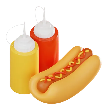 Fast Food A Hotdog Perfect For Representing Quick Meals Junk Food Culture And Delicious Street Food Scenes 3 D Render Illustration 3D Icon