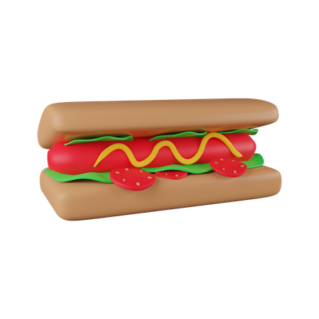 Hotdog  3D Icon