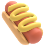 3d hotdog illustration