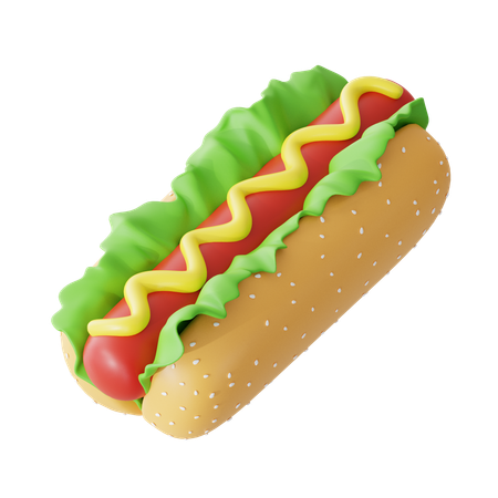 Hotdog  3D Icon