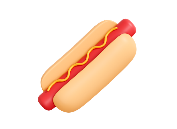 Hotdog  3D Icon