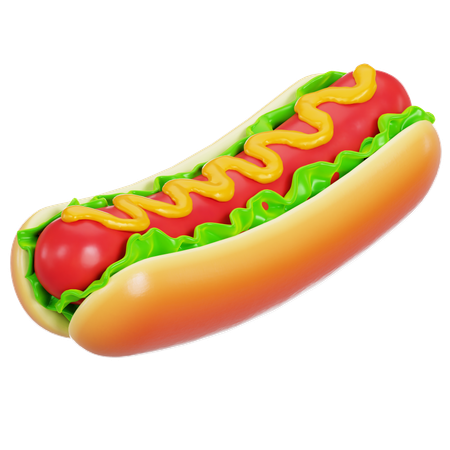 Hotdog  3D Icon