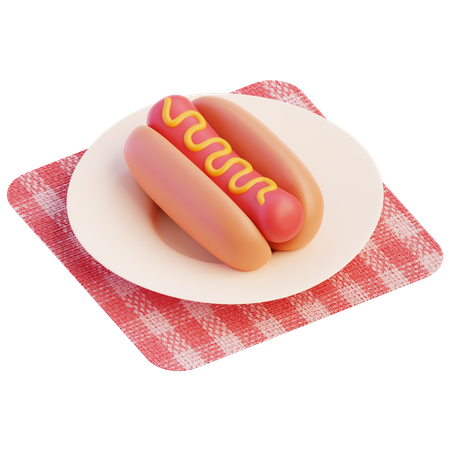 Hotdog  3D Icon