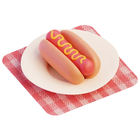 Hotdog  3D Icon