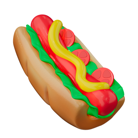 Hotdog  3D Icon