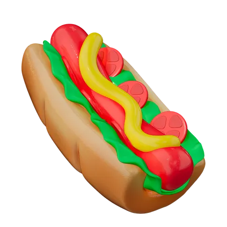 Hotdog  3D Icon