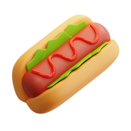 Hotdog  3D Icon
