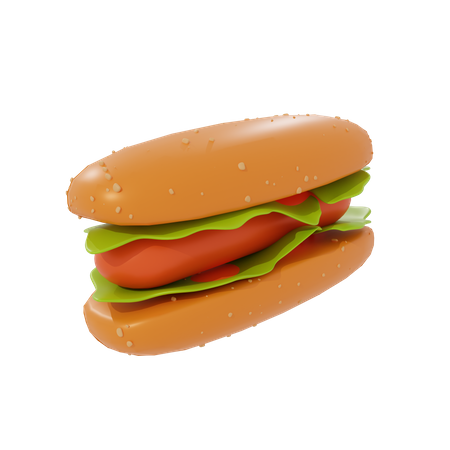 Hotdog  3D Icon