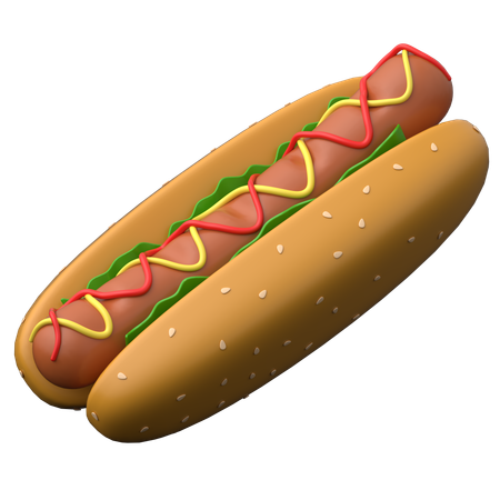 Hotdog  3D Icon