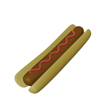 Hotdog  3D Icon