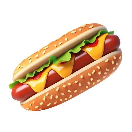 Hotdog  3D Icon