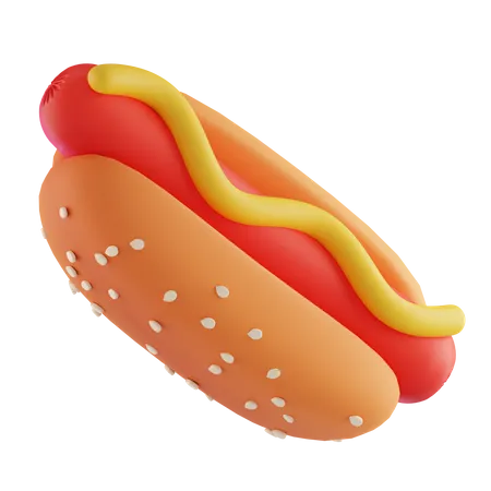 Hotdog  3D Illustration