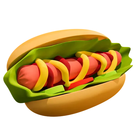 Hotdog  3D Illustration