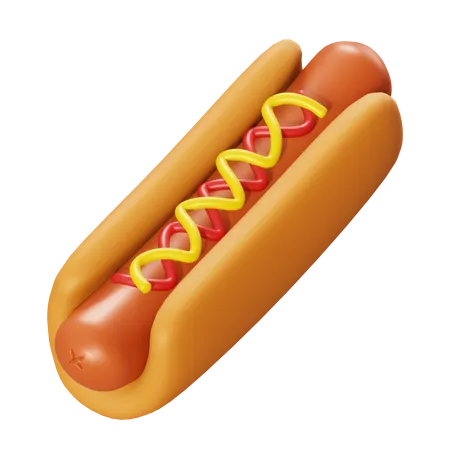 Hotdog  3D Illustration