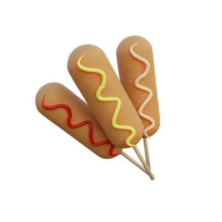 Hotdog  3D Illustration