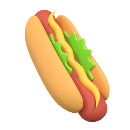 Hotdog  3D Illustration