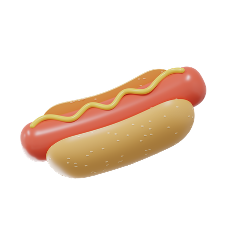 Hotdog  3D Illustration