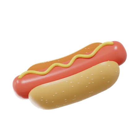 Hotdog  3D Illustration