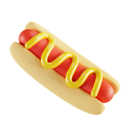 Hotdog  3D Illustration