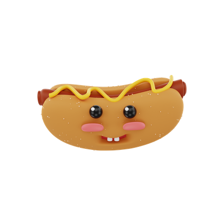 Hotdog  3D Illustration