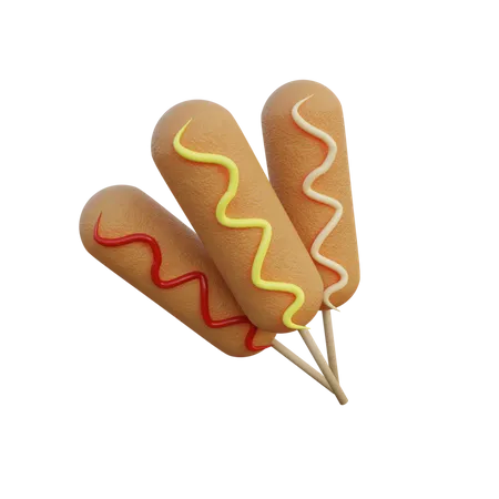 Hotdog 3D Illustration