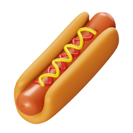 Hotdog  3D Illustration