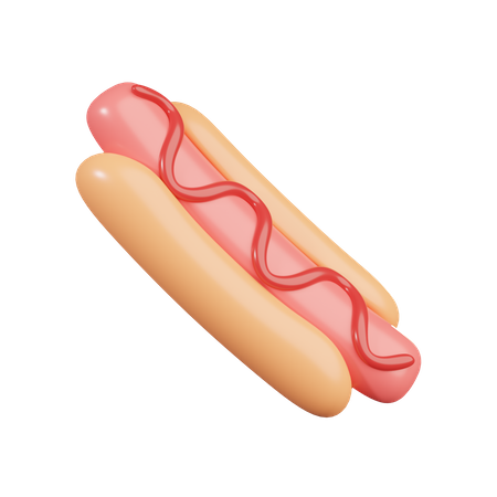 Hotdog  3D Illustration