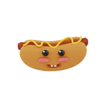Hotdog 3D Illustration