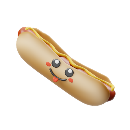 Hotdog  3D Illustration