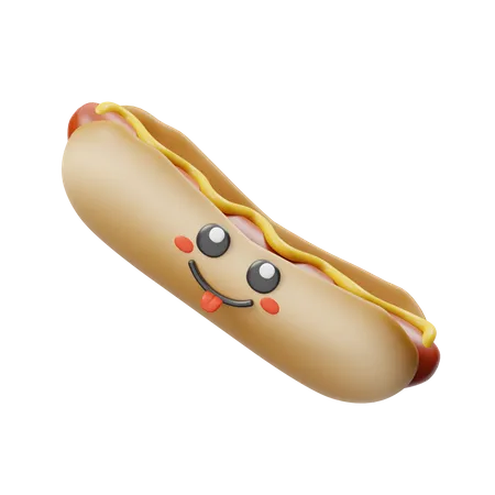 Hotdog  3D Illustration